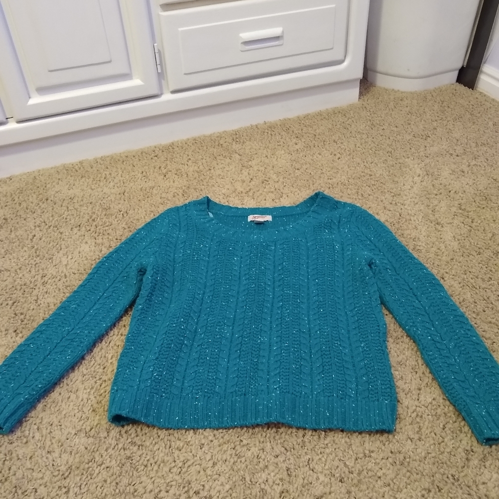 Teal sweater